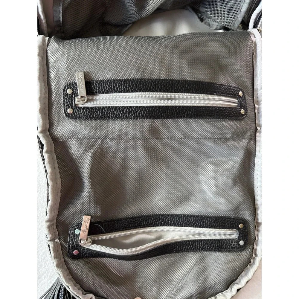 Itzy Ritzy Boss Backpack Diaper Bag Jetsetter‎ Black Vegan Leather Dust Bag